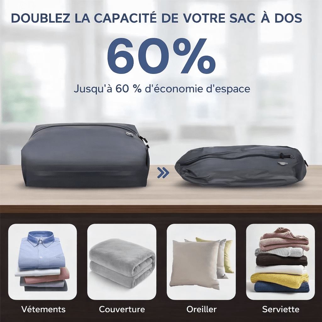 17L travel vacuum compression bag with electric pump