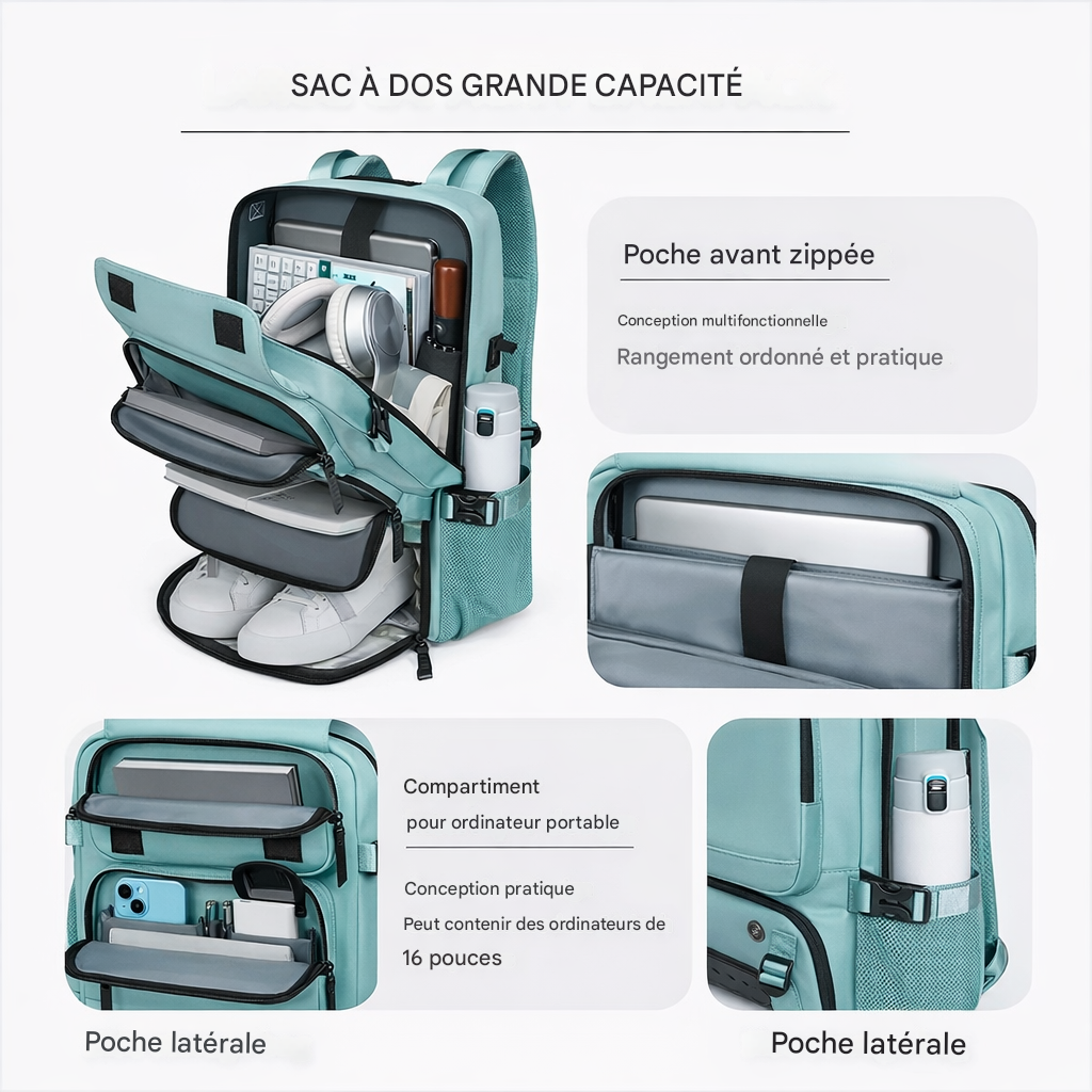 Large capacity usb backpack